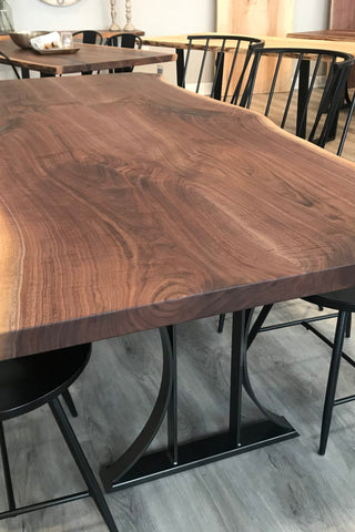Live Edge 96" Black Walnut conference table
