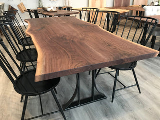 Live Edge 96" Black Walnut conference table