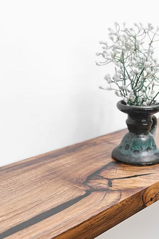 Live Edge Wood Slab Shelf