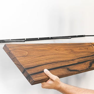 Live Edge Wood Slab Shelf