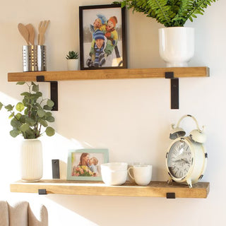 Rustic Shelves for Wall Set of 2