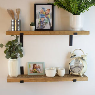 Rustic Shelves for Wall Set of 2