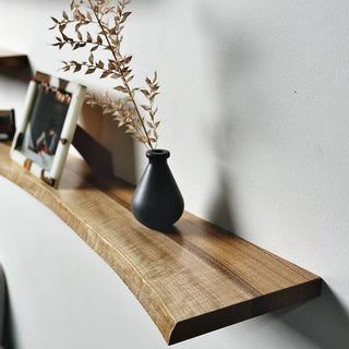 Live Edge Wood Slab Shelf