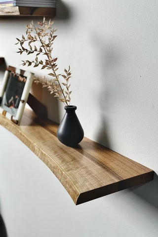 Live Edge Wood Slab Shelf