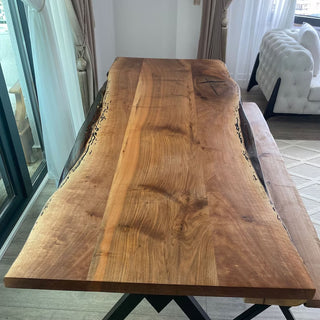 Natural Wood Kitchen Table (Without Bench)