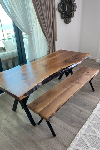 Natural Wood Kitchen Table (Without Bench)