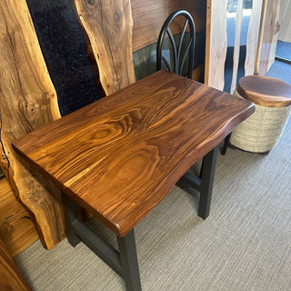 Small Walnut Wood Dining Table for 2