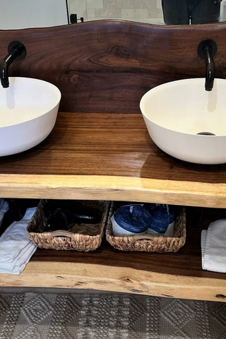 Solid wood bathroom vanities table tops