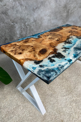 Wooden Dining Table With Epoxy