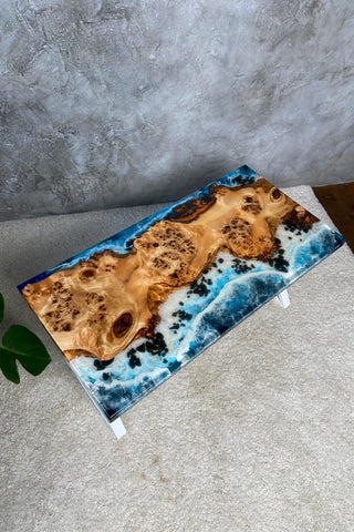 Wooden Dining Table With Epoxy