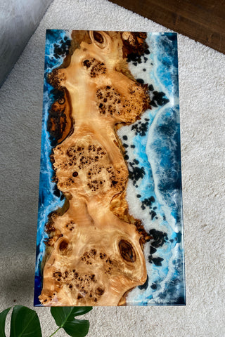 Wooden Dining Table With Epoxy
