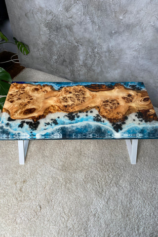 Wooden Dining Table With Epoxy