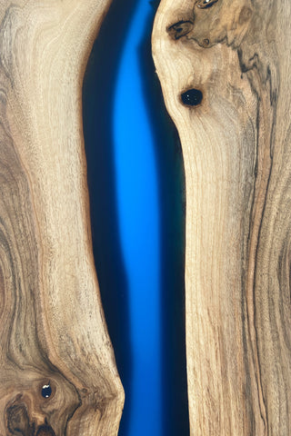 Walnut Console Table Modern with Epoxy Resin