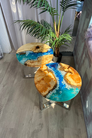 Set of 2 Epoxy Resin Tables