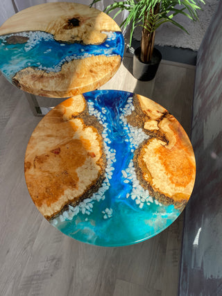 Set of 2 Epoxy Resin Tables