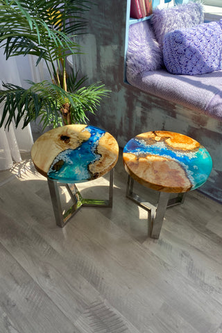 Set of 2 Epoxy Resin Tables