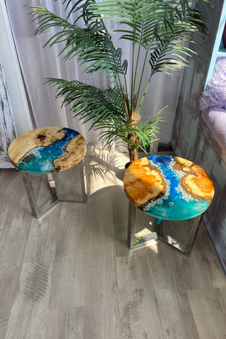 Set of 2 Epoxy Resin Tables