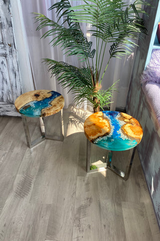 Set of 2 Epoxy Resin Tables
