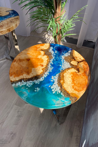 Set of 2 Epoxy Resin Tables