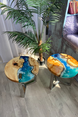 Set of 2 Epoxy Resin Tables