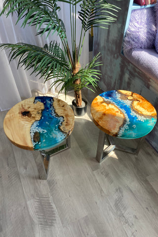 Set of 2 Epoxy Resin Tables