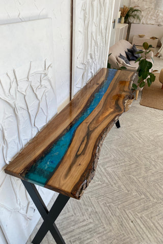 Epoxy River Console Table