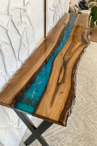 Epoxy River Console Table