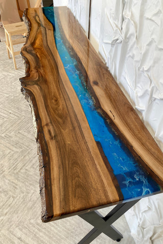 Epoxy River Console Table