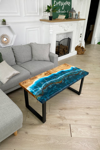 natural wood resin table