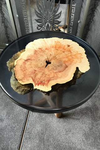 Epoxy Wood Table Black Maple
