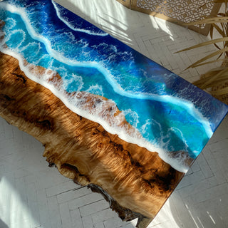 Ocean Epoxy Couchtisch