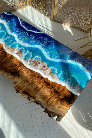 Ocean Epoxy Couchtisch