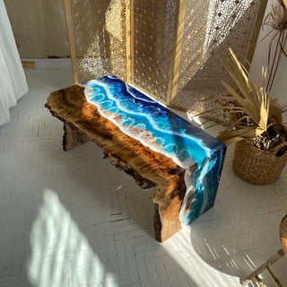 Ocean Epoxy Couchtisch
