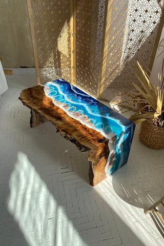 Ocean Epoxy Couchtisch