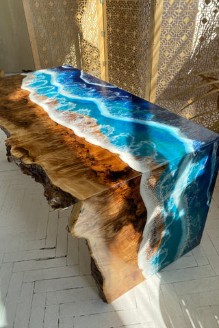 Ocean Epoxy Couchtisch