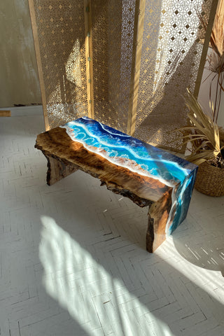 Ocean Epoxy Couchtisch