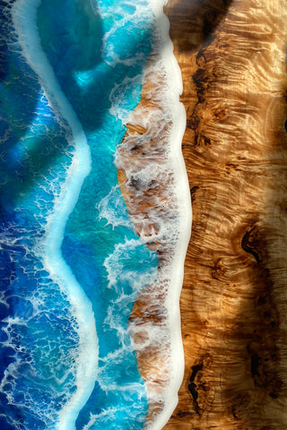 Ocean Epoxy Couchtisch