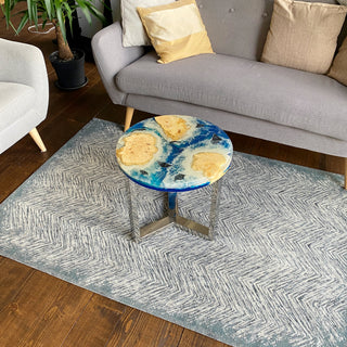 Runder Epoxidharztisch aus Holz