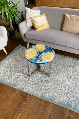 Round Wood Epoxy Table
