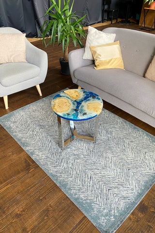 Round Wood Epoxy Table