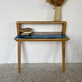 Console Table with Epoxy Ocean