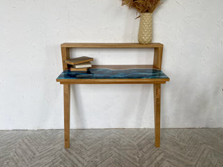 Console Table with Epoxy Ocean