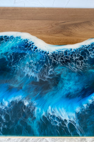 Console Table with Epoxy Ocean