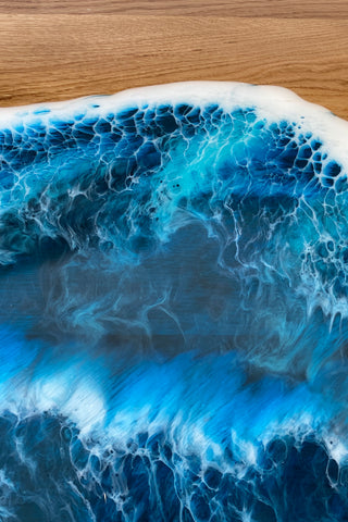 Console Table with Epoxy Ocean